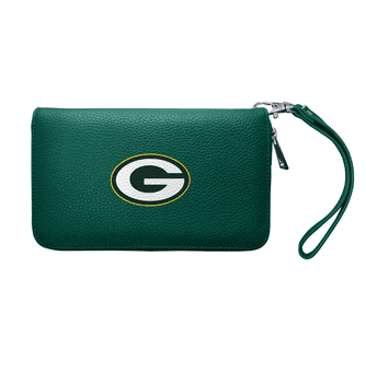 Green Bay Packers Zip Organizer Wallet Pebble Green
