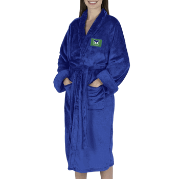 Hartford Whalers NHL Royal Blue Snipe S/M Silk Touch Robe 23X41 Inches