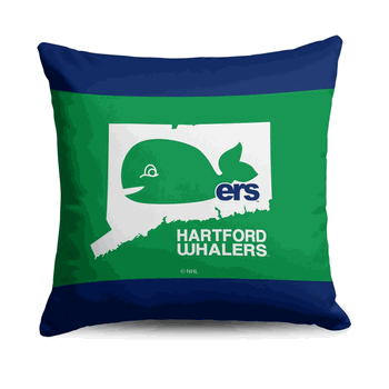 Hartford Whalers NHL State Locale Throw PIllow 18X18 Inches