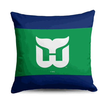 Hartford Whalers NHL Vintage Logo Throw Pillow 18X18