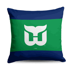 Hartford Whalers NHL Vintage Logo Throw Pillow 18X18