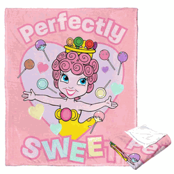 Hasbro Candyland Perfectly Sweet Silk Touch Throw Blanket 50x60 Inches