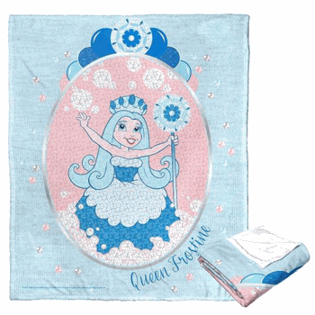 Hasbro Candyland Sequined Frostine Silk Touch Throw Blanket 50x60 Inches