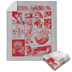 Hasbro Dungeons & Dragons Characters Silk Touch Sherpa Throw Blanket 50X60 Inches