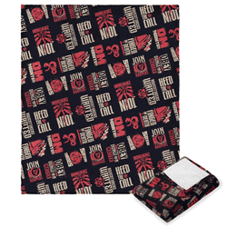 Hasbro Dungeons & Dragons D&D Pattern Silk Touch Throw Blanket 50X60 Inches