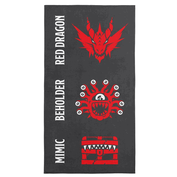 Hasbro Dungeons & Dragons Icons Microfiber Beach Towel 30x60 inches