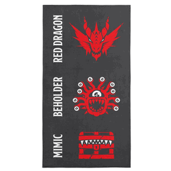 Hasbro Dungeons & Dragons Icons Microfiber Beach Towel 30x60 inches