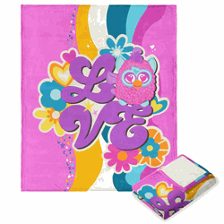 Hasbro Funky Furby Silk Touch Throw Blanket 40x50 Inches