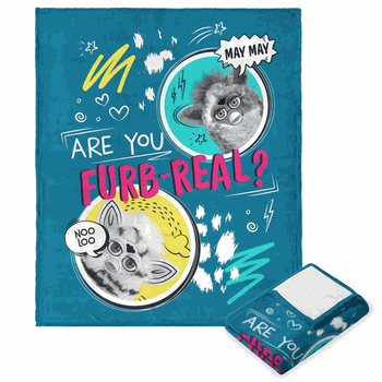 Hasbro Furby Furb Real Silk Touch Throw Blanket 40x50 Inches