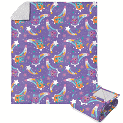 Hasbro Furby Shooting Stars Silk Touch Throw Blanket 50x60 Inches