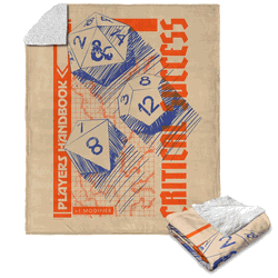 Hasbro Hasbro Dungeons & Dragons Critical Success Silk Touch Sherpa Throw Blanket 50X60 Inches