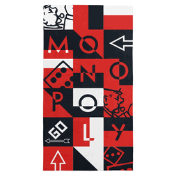 Hasbro Monopoly Color Block Microfiber Beach Towel 30x60 inches