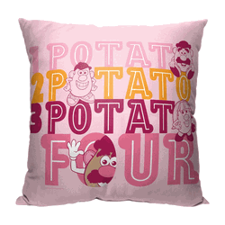 Hasbro Mr. Potato Head 4 Potato Throw Pillow 18x18 Inches