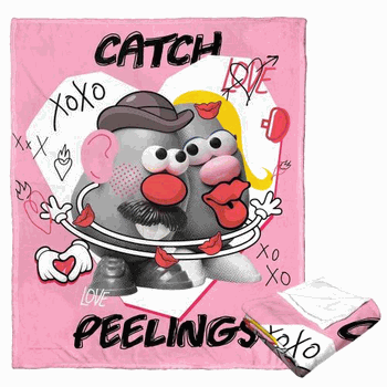 Hasbro Mr. Potato Head Catch Peelings Silk Touch Throw Blanket 50x60 Inches