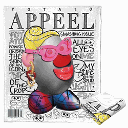 Hasbro Mr. Potato Head Potato Appeal Magazine Silk Touch Throw Blanket 50x60 Inches