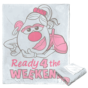 Hasbro Mr. Potato Head Ready For The Weekend Silk Touch Throw Blanket 50x60 Inches