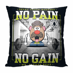 Hasbro Mr. Potato Head Tater Workout Throw Pillow 18x18 Inches