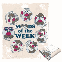 Hasbro Mr. Potato Head Weekly Mood Silk Touch Throw Blanket 50x60 Inches