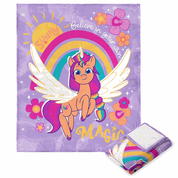 Hasbro My Little Pony Believe Magic Silk Touch Throw Blanket 40x50 Inches