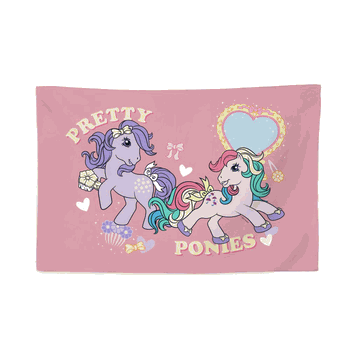 Hasbro My Little Pony Pretty Ponies Tapestry Wall Hanging 24x36 inches