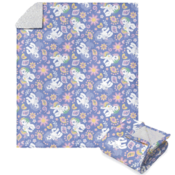 Hasbro My Little Pony Retro Pony Florals Silk Touch Sherpa Throw Blanket 50x60 Inches
