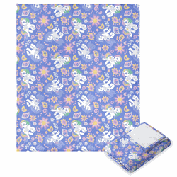 Hasbro My Little Pony Retro Rainbows Silk Touch Throw Blanket 50x60 Inches