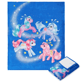 Hasbro My Little Pony Retro Space Ponies Silk Touch Throw Blanket 40x50 Inches