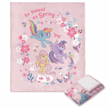 Hasbro My Little Pony Spring Ponies Silk Touch Throw Blanket 40x50 Inches