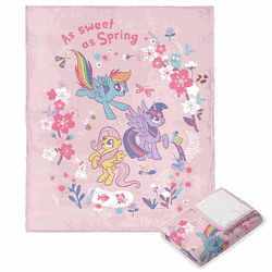 Hasbro My Little Pony Spring Ponies Silk Touch Throw Blanket 50x60 Inches