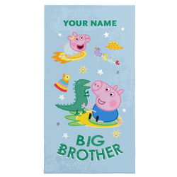 Hasbro Peppa Pig Big Bro Personalized Beach Towel 30x60 inches