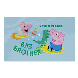 Hasbro Peppa Pig Big Bro Personalized Washable Rug 20x32 inches