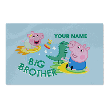 Hasbro Peppa Pig Big Bro Personalized Washable Rug 20x32 inches