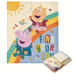 Hasbro Peppa Pig Find Your Joy Silk Touch Throw Blanket 50x60 Inches