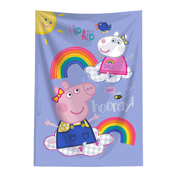 Hasbro Peppa Pig Hooray Peppa Tapestry Wall Hanging 24x36 inches