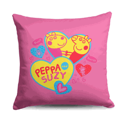 Hasbro Peppa Pig Peppa And Suzy Throw Pillow 18X18 Inches
