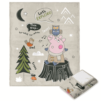 Hasbro Peppa Pig This Way Silk Touch Throw Blanket 40x50 Inches