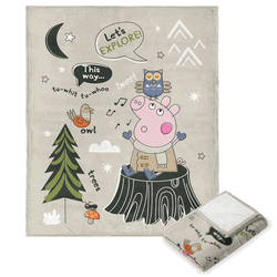 Hasbro Peppa Pig This Way Silk Touch Throw Blanket 40x50 Inches