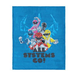 Hasbro Power Rangers All Systems Go Silk Touch Throw Blanket 40X50 Inches