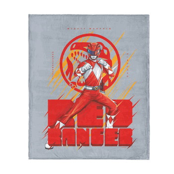 Hasbro Power Rangers Red Ranger Silk Touch Throw Blanket 40X50 Inches