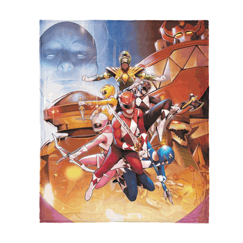Hasbro Power Rangers Vintage Rangers Silk Touch Throw Blanket 40X50 Inches