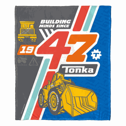 Hasbro Tonka Building Minds Since Silk Touch Throw Blanket 50x60 Inches