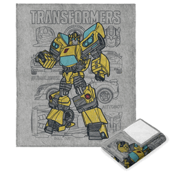 Hasbro Transformers Bumblebee Autobot Silk Touch Throw Blanket 50x60 Inches
