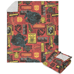Hasbro Transformers Calling All Autobots Silk Touch Sherpa Throw Blanket 50x60 Inches