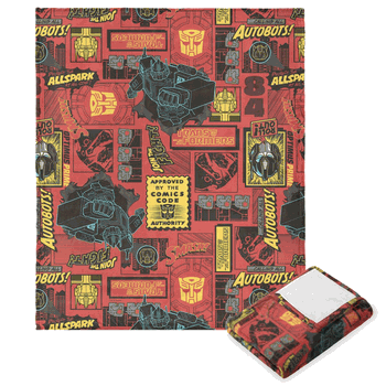 Hasbro Transformers Calling All Autobots Silk Touch Throw Blanket 50x60 Inches