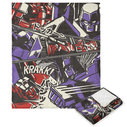 Hasbro Transformers Comic Battle Silk Touch Throw Blanket 40x50 Inches