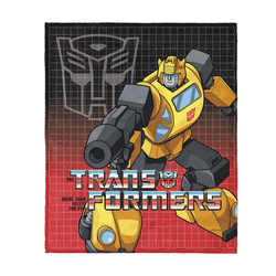 Hasbro Transformers G1 Grid Bumblebee Silk Touch Throw Blanket 40X50 Inches
