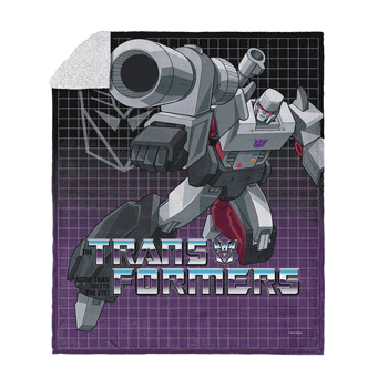 Hasbro Transformers G1 Grid Jazz Silk Touch Sherpa Throw Blanket 50X60 Inches