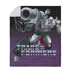 Hasbro Transformers G1 Grid Jazz Silk Touch Sherpa Throw Blanket 50X60 Inches