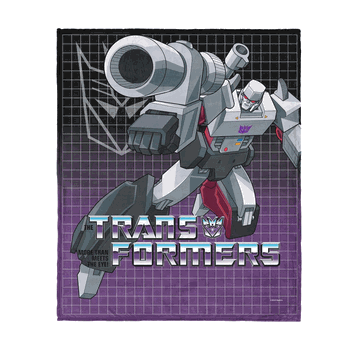 Hasbro Transformers G1 Grid Megatron Silk Touch Throw Blanket 40X50 Inches