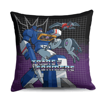 Hasbro Transformers G1 Grid Soundwave Throw Pillow 18X18 Inches